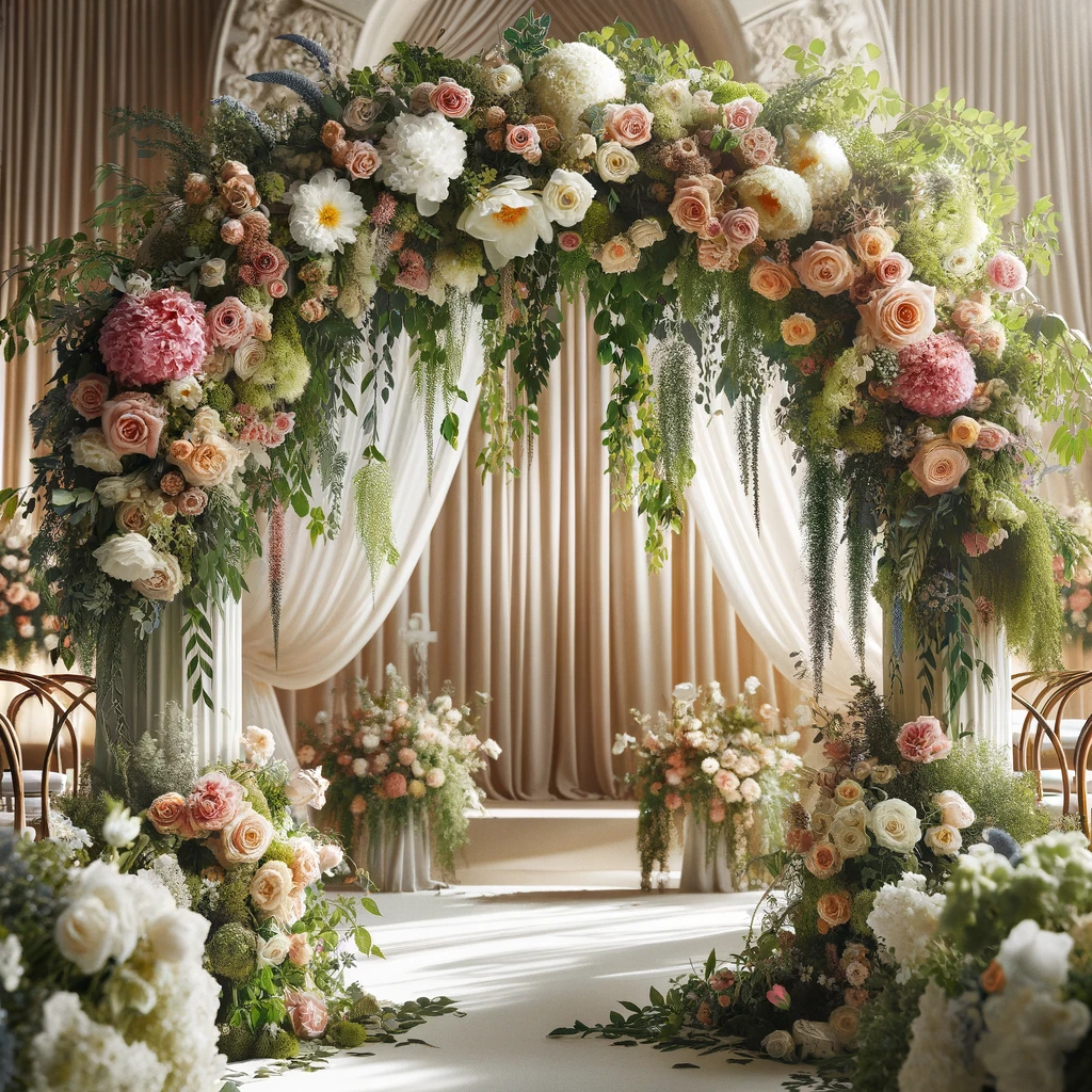 Blumenbögen und Säulen für Ihre Hochzeit